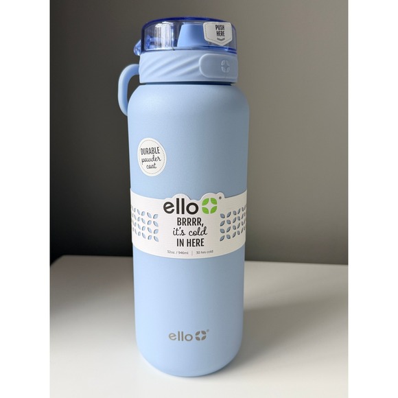 Ello Other - Ello Cooper Water Bottle 32oz Halogen Blue Stainless Steel Insulated NEW